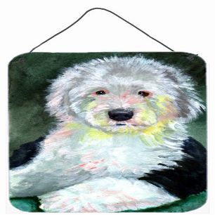 Old English Sheepdog Aluminium Metal Wall Or Door Hanging Prints