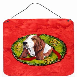 Basset Hound Aluminium Metal Wall Or Door Hanging Prints