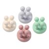 OSALADI 4pcs Silicone Cable Cord Organizer Clips Strong Adhesive Wall Hooks for Home Office Flexible Cable Management for USB and Audio Cords Mint Green Lotus view 1