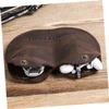 Uonlytech Comfortable Leather Earphone Organizer for Cables Retro Earbuds Winder Ties Lightweight and Compact Cord Management for Cellphone and Computer Cables view 2