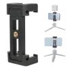 ASHATA Phone Holder with Hot Shoe, Portable Double Hole E Type Clip, Foldable Design, Non Slip Footpad, Extensible with Hot Shoe, for Tripod, Lamp Holder, ASHATAckypiwo0dx view 3