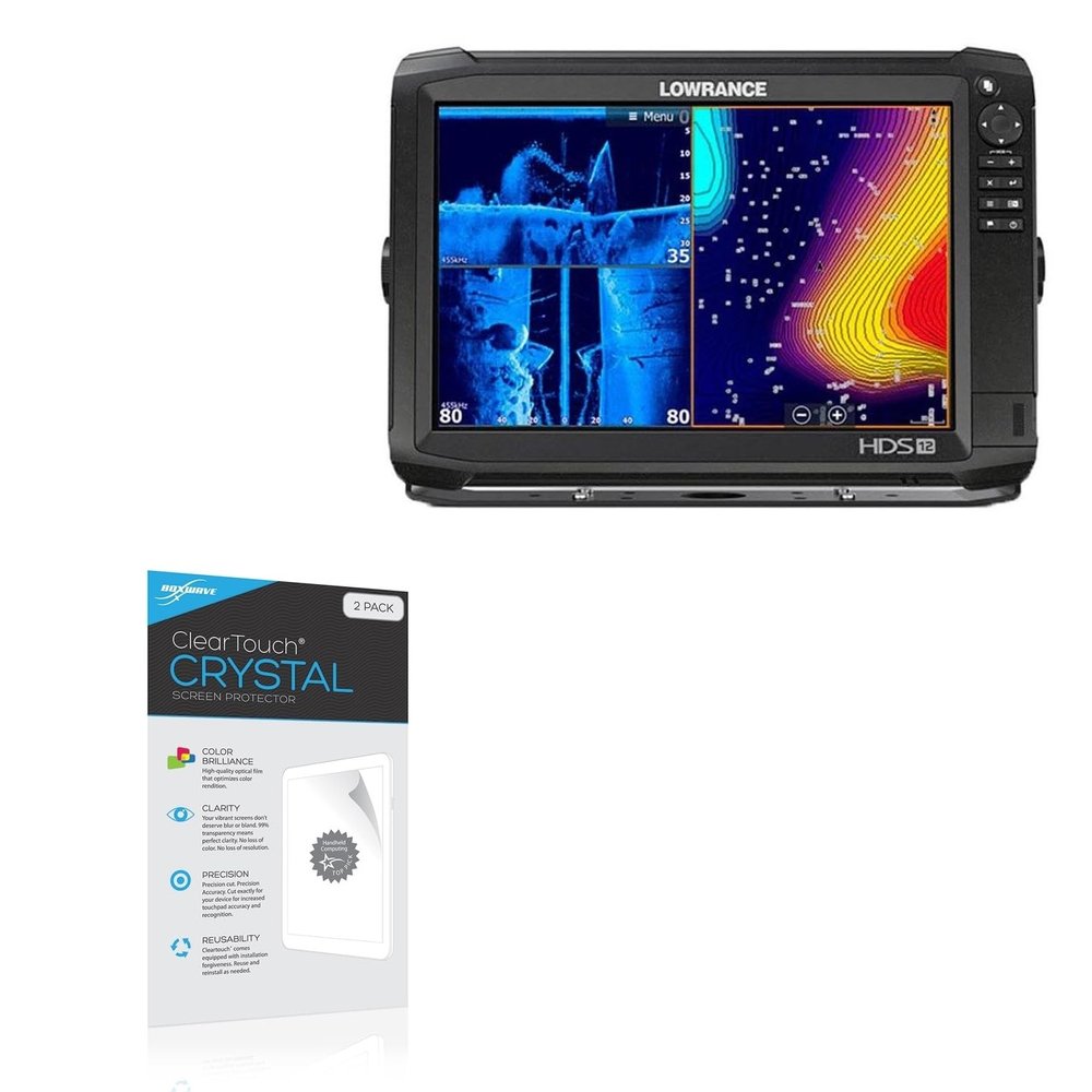 BoxWave Screen Protector Compatible with Lowrance HDS Carbon 12 - ClearTouch Crystal (2-Pack), HD Film Skin - Shields from Scratches