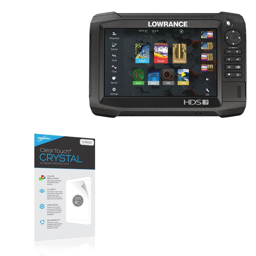BoxWave Screen Protector Compatible with Lowrance HDS Carbon 7 - ClearTouch Crystal (2-Pack), HD Film Skin - Shields from Scratches