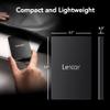 Lexar 2TB SL500 Portable SSD, Up to 2000MB/s, Compatible w/Type-C Laptops, iPhone 15/16, Smartphones, Tablets, PS5, Xbox, USB 3.2 Gen 2x2, Slim & Lightweight, External SSD, Black (LSL500X002T-RNBNU) view 3