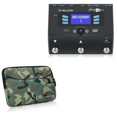 BoxWave Case Compatible with TC Helicon Play Acoustic - Camouflage Suit with Pocket, Neoprene Camo Suit Zipper Pocket for Storage