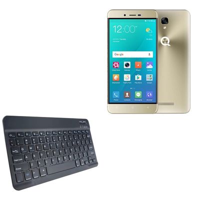 BoxWave Keyboard Compatible with QMobile J7 Pro - SlimKeys Bluetooth Keyboard, Portable Thin with Chiclet-Style Keys - Jet Black