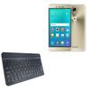 BoxWave Keyboard Compatible with QMobile J7 Pro - SlimKeys Bluetooth Keyboard, Portable Thin with Chiclet-Style Keys - Jet Black view 1