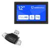 BoxWave Smart Gadget Compatible with Beetronics 12HB9M - AllReader SD Card Reader, microSD Card Reader SD Compact USB - Jet Black view 1