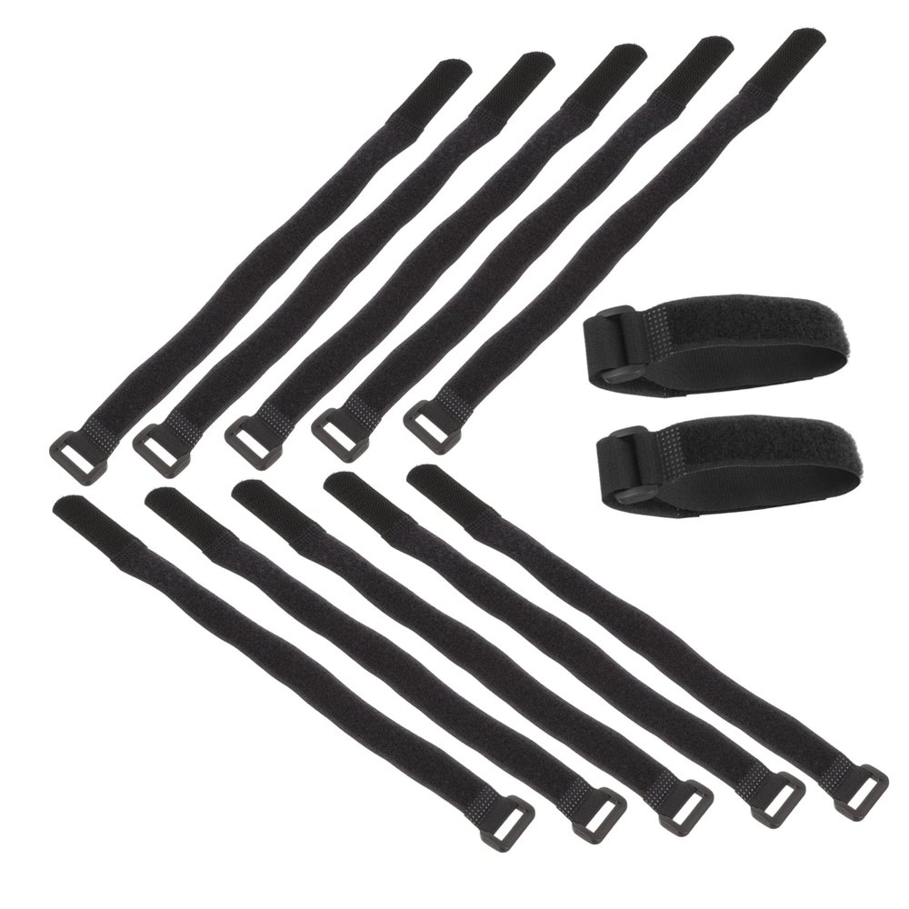 ETHZZLE 12pcs Cable Straps Hook and Loop for Bike Rack Wire Management and Cord Organization