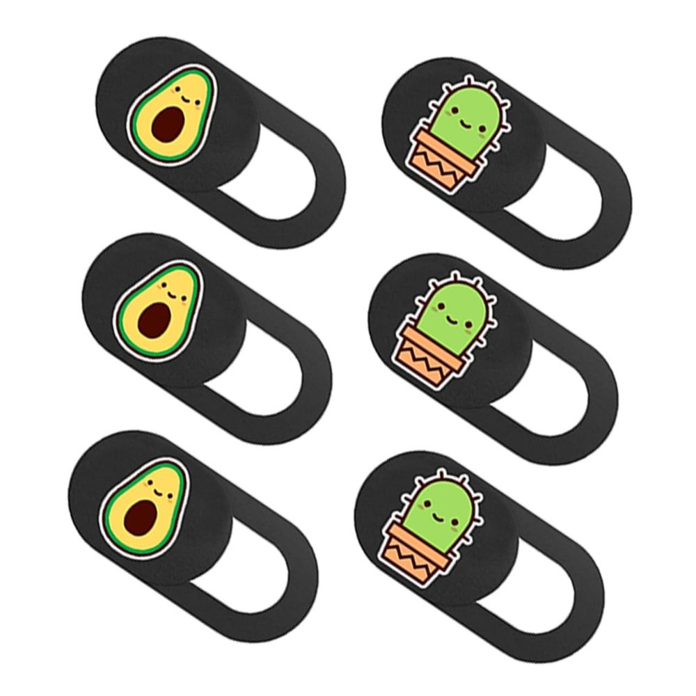 OSALADI 6pcs Cartoon Pattern Webcam Cover Slider Privacy Camera Cover for Computer Laptop Phone Ultra-Slim Easy to Install Adorable Design for Enhanced Data Security