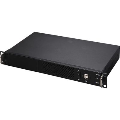 212 Main 5.25 in. 1.0 mm SECC 1U Rackmount Server Case Flex ATX Single 1 External Drive Bays - OEM Black
