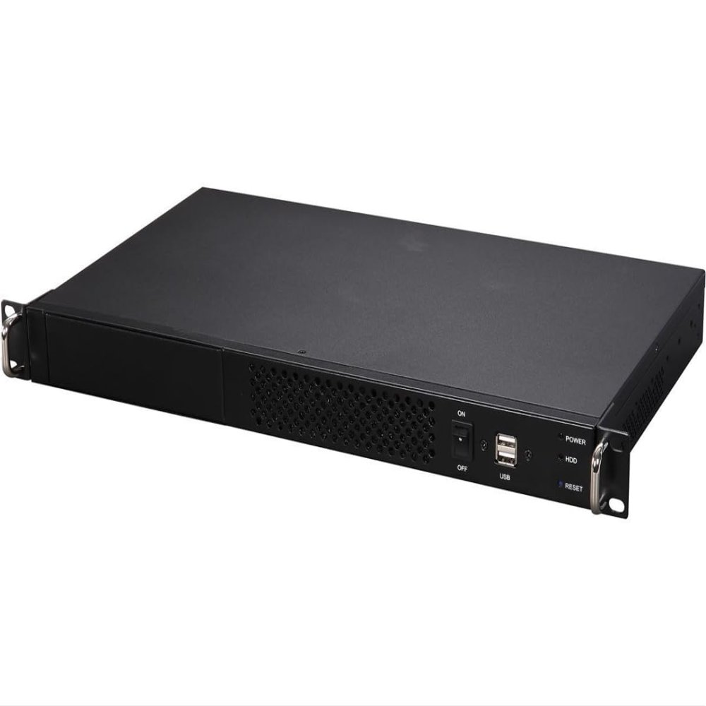 212 Main 5.25 in. 1.0 mm SECC 1U Rackmount Server Case Flex ATX Single 1 External Drive Bays - OEM Black