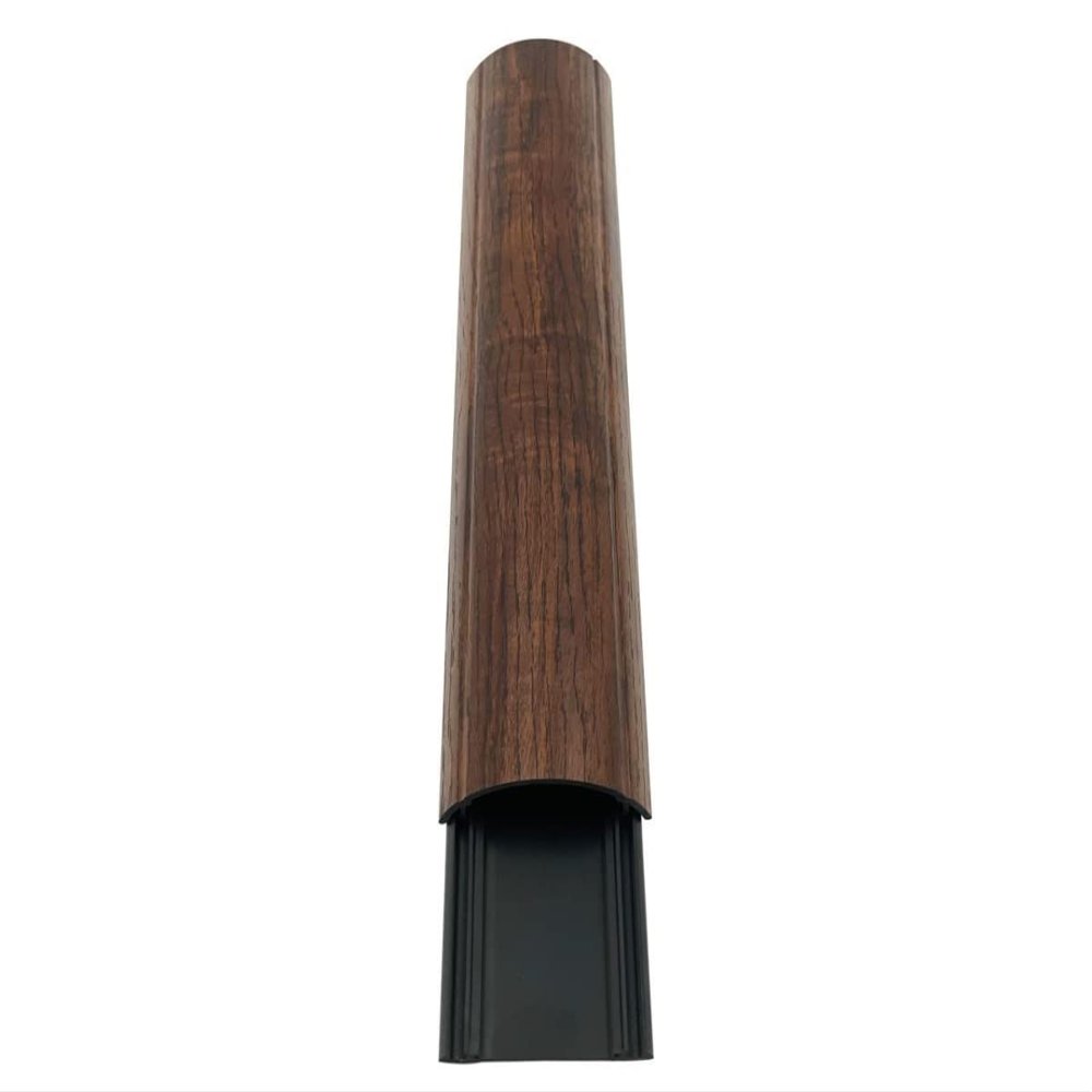 212 Main 60 in. Premium Cable Shield Floor Cord Cover with Rubber Traction Slips Red Chestnut