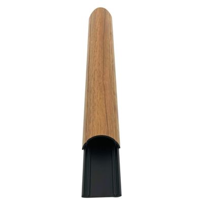 212 Main 60 in. Premium Cable Shield Floor Cord Cover with Rubber Traction Slips Medium Oak