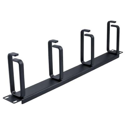 19 in. Steel 1U Cable Management Panel Black