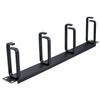 19 in. Steel 1U Cable Management Panel Black view 1