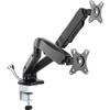 212 Main Mounting Arm for Monitor - Black - 2 Display Supported - 75 x 75 & 100 x 100 VESA Standard view 1