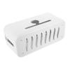 OSALADI Power Cord Storage Box Durable Cable Organizer for Home Hide Wires and Power Strips Multifunctional Design with Ventilation for Living Bedroom and Office White view 1
