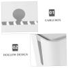 OSALADI Power Cord Storage Box Durable Cable Organizer for Home Hide Wires and Power Strips Multifunctional Design with Ventilation for Living Bedroom and Office White view 2