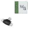BoxWave Smart Gadget Compatible with Xiaomi Moaan W8 - AllReader SD Card Reader, microSD Card Reader SD Compact USB - Jet Black view 1
