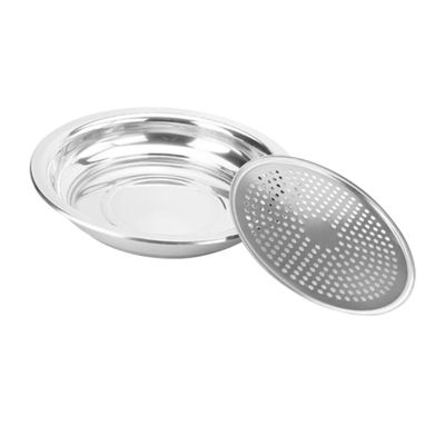 LABRIMP Stainless Steel Dumpling Steamer Tray Double Layer Draining Plate for Home Use Round Design for Efficient Water Drainage and Easy Cleaning