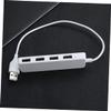 OSALADI High-Speed USB Port Hub Converter Multi-Interface Adapter for Laptop and Pc Slim Design and Play Supports Charging for Devices Simultaneously White view 3