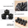 ETHZZLE 4pcs Aluminum Alloy Hot Shoe Mount Adapter for Flash Holder and Microphone Cold Shoe Mount for DSLR and Camcorder Tripod Accessory for Video Lighting view 4