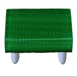 212 Main Bubbles Dark Forest Green Rectangle Glass Cabinet Pull - Aluminum Post