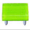 212 Main Bubbles Spring Green Rectangle Glass Cabinet Pull - Black Post view 1