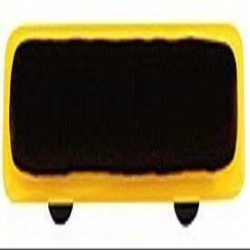 212 Main Sunflower Yellow Border with Black Rectangle Glass Cabinet Pull - Black Post