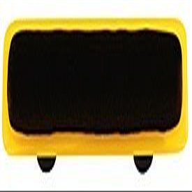 212 Main Sunflower Yellow Border with Black Rectangle Glass Cabinet Pull - Black Post