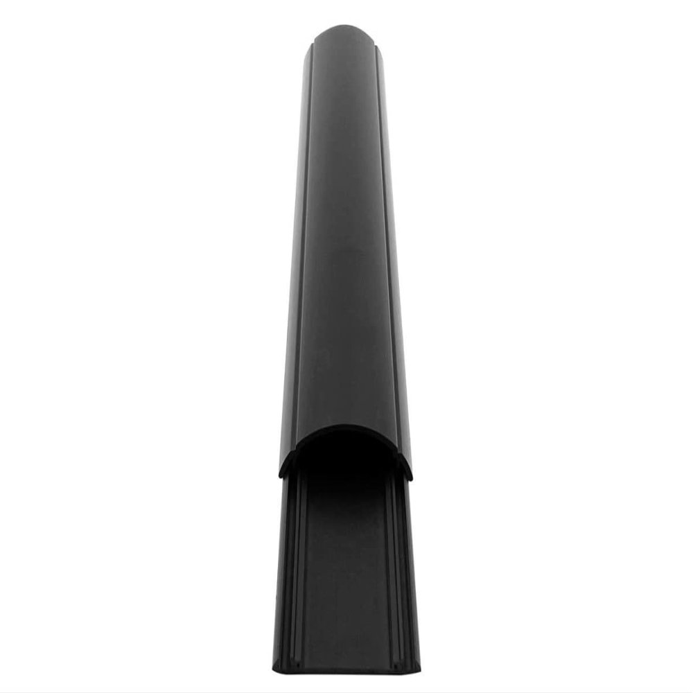 212 Main 60 in. Premium Cable Shield Floor Cord Cover with Rubber Traction Slips Black