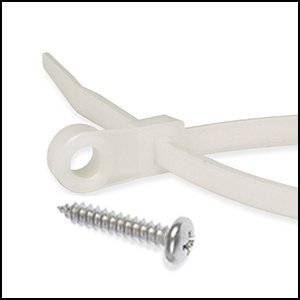 212 Main 11 inches Natural Mounting Hole Cable Tie - 50 lbs (Pack of 100)