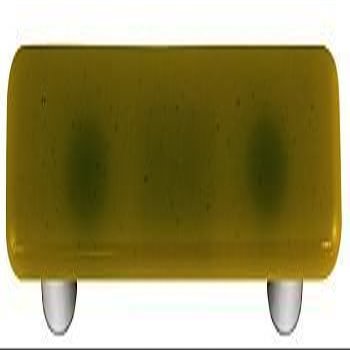 212 Main Chartreuse Rectangle Glass Cabinet Pull - Aluminum Post