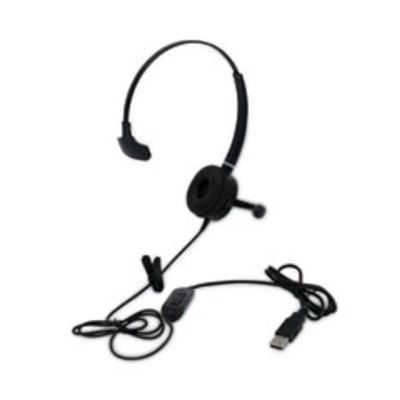 212 Main USB Single Ear Headset - Black