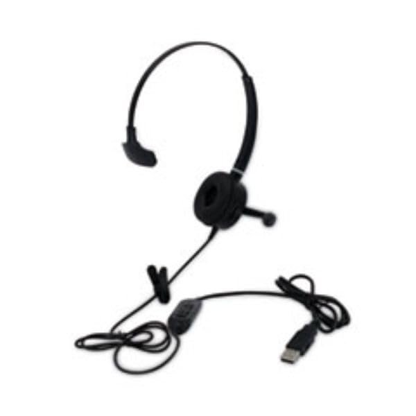 212 Main USB Single Ear Headset - Black