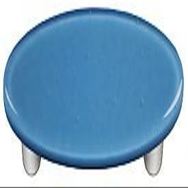212 Main Egyptian Blue Oval Glass Cabinet Pull - Aluminum Post