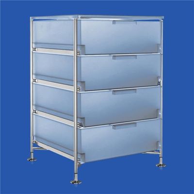 212 Main Fixed Feet PMMA & SS Cabinet 4 Drawer