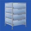 212 Main Fixed Feet PMMA & SS Cabinet 4 Drawer view 1