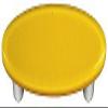 212 Main Sunflower Yellow Oval Glass Cabinet Pull - Aluminum Post view 1