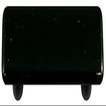 212 Main Black Rectangle Glass Cabinet Pull - Black Post
