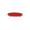 212 Main Glass Cabinet Pull - Brick Red Oval - Black Post view 1