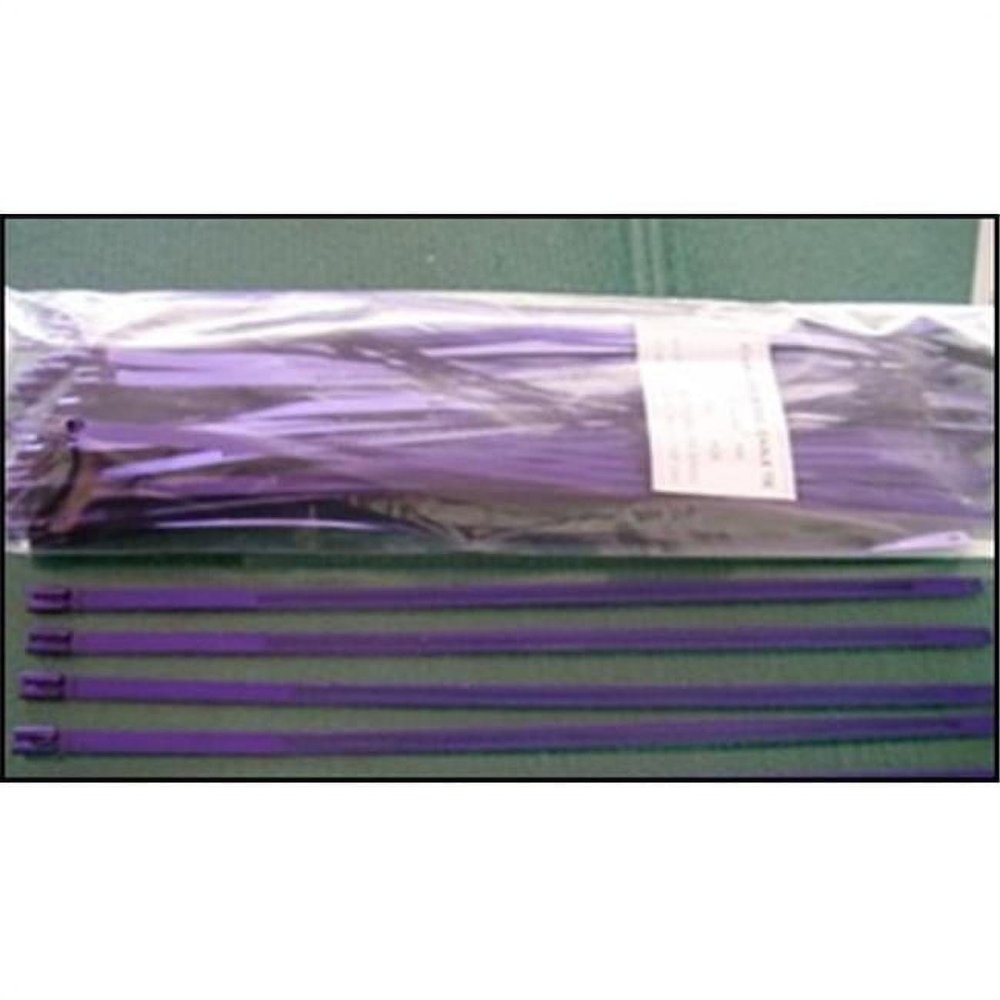 212 Main Stainless Steel Cable Tie - Anodized Purple - 10 Piece Per Pack