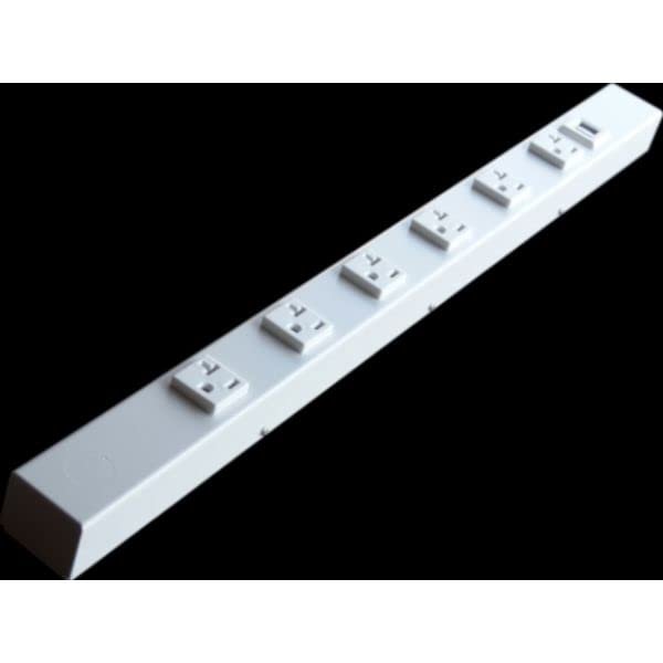 212 Main 24 in. Hardwired Power Strip with USB - White