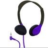 3.5 mm Plug 5 ft. Dura-Cord Personal Stereo Headphone Purple - Chew Cord & Foam Ear Cushions view 1