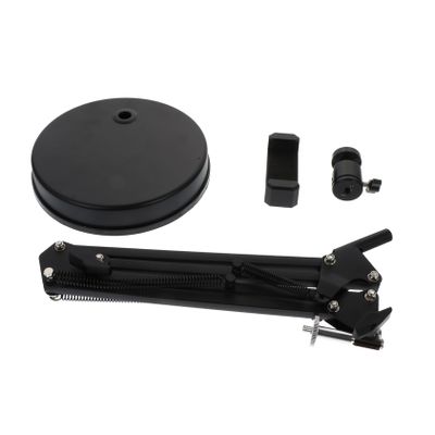 OSALADI 1set Iron Webcam Holder Scissor Arm Stand for Live Streaming and Recording Compatible Mounts Includes Phone Clip for Devices up