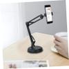 OSALADI 1set Iron Webcam Holder Scissor Arm Stand for Live Streaming and Recording Compatible Mounts Includes Phone Clip for Devices up view 2