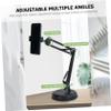 OSALADI 1set Iron Webcam Holder Scissor Arm Stand for Live Streaming and Recording Compatible Mounts Includes Phone Clip for Devices up view 4