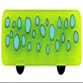 212 Main Reactive Clear Spring Green Rectangle Glass Cabinet Pull - Aluminum Post