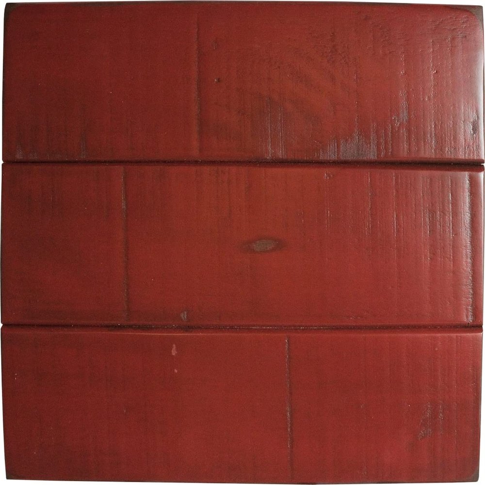 Rustic Quaint Shutter Corner TV Stand in Rustic Red